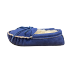 Mocassin en peau de mouton bleu marine, vue de dessus