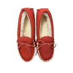 Mocassins en peau de mouton rouges photo 2