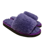 Sandales en peau de mouton violettes photo 3