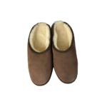 Pantoufles en Peau de Mouton Chocolat