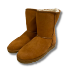 Bottes hautes en peau de mouton camel mixtes Agnellina
