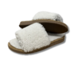 Sandales en peau de mouton blanches photo 2