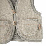 Gilet enfant en laine de mouton beige photo 2