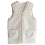 Gilet en laine naturelle pour adulte Blanc (1)