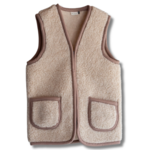 Gilet en laine naturelle pour adulte Marron