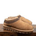 Chaussons Alaska en peau de mouton Taupe & Léopard Premium (3)
