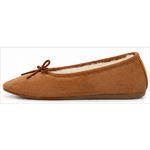 Ballerines fourrées en peau de mouton marron_profil_gauche