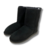 Bottes hautes en peau de mouton noires Agnellina
