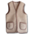 Gilet en laine naturelle pour adulte Marron