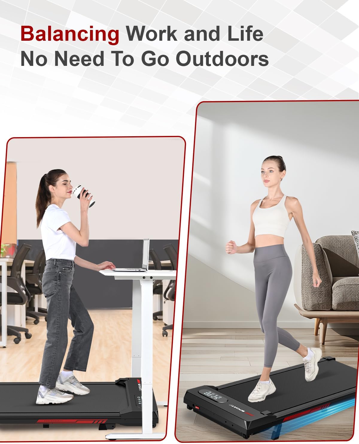 Tapis De Course Pliable HomeFitnessCode - Pente 7% - 8 Km/h Max - 130 Kg Charge - Silencieux - Pour Maison/bureau