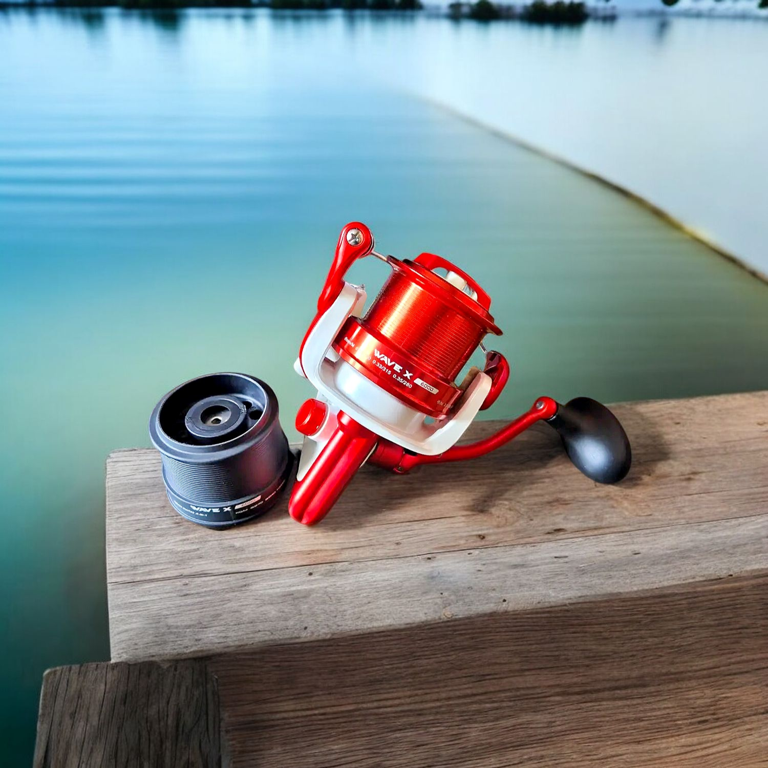 Moulinet De Pêche Vintage Ocean City - Rouge, Appât Moulé, Fonctionnel (USA)