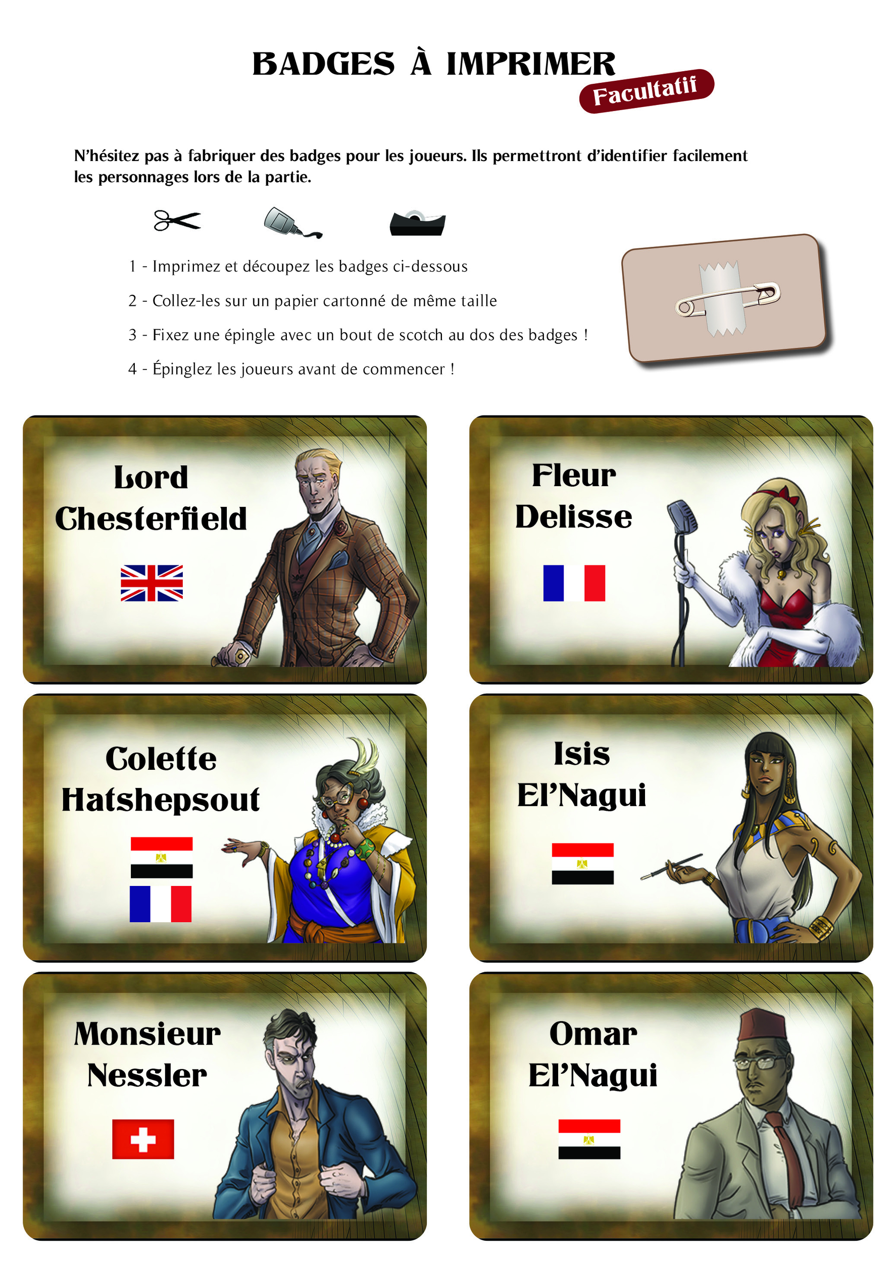 Planche de Badges
