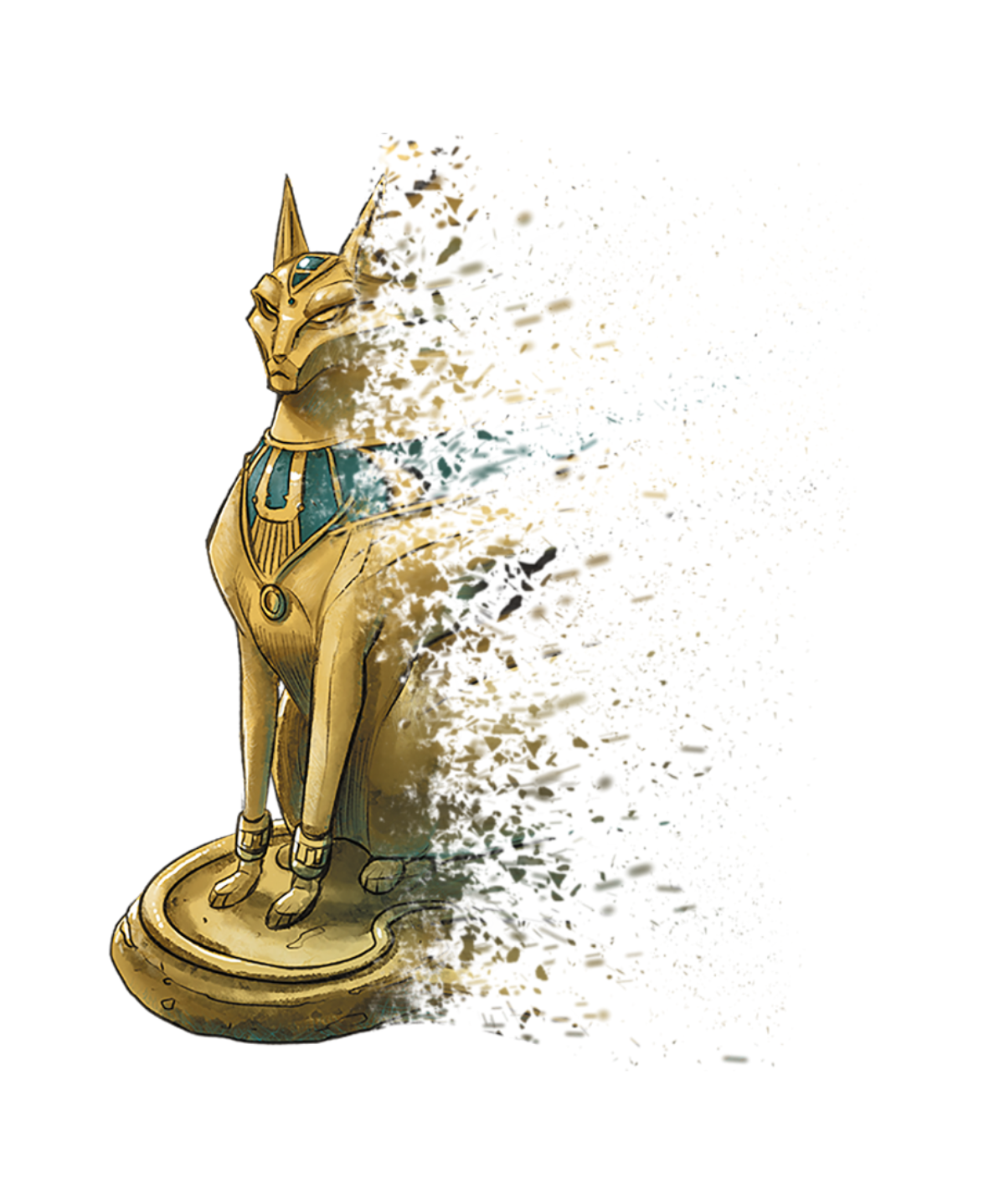statue eclatee