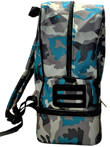 SAC A DOS BLEU MILITAIRE DE CÔTÉ