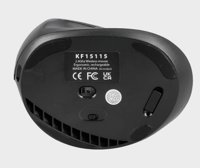 souris ergonomique verticale sans fil q connect de dessous