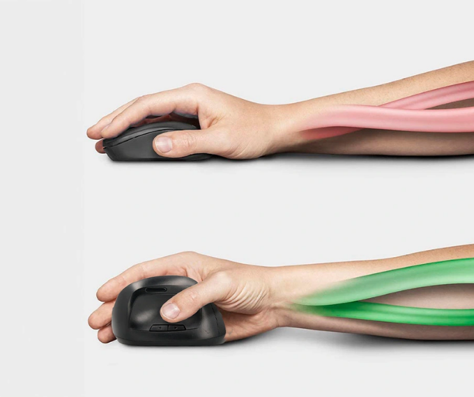 souris ergonomique verticale sans fil q connect en action