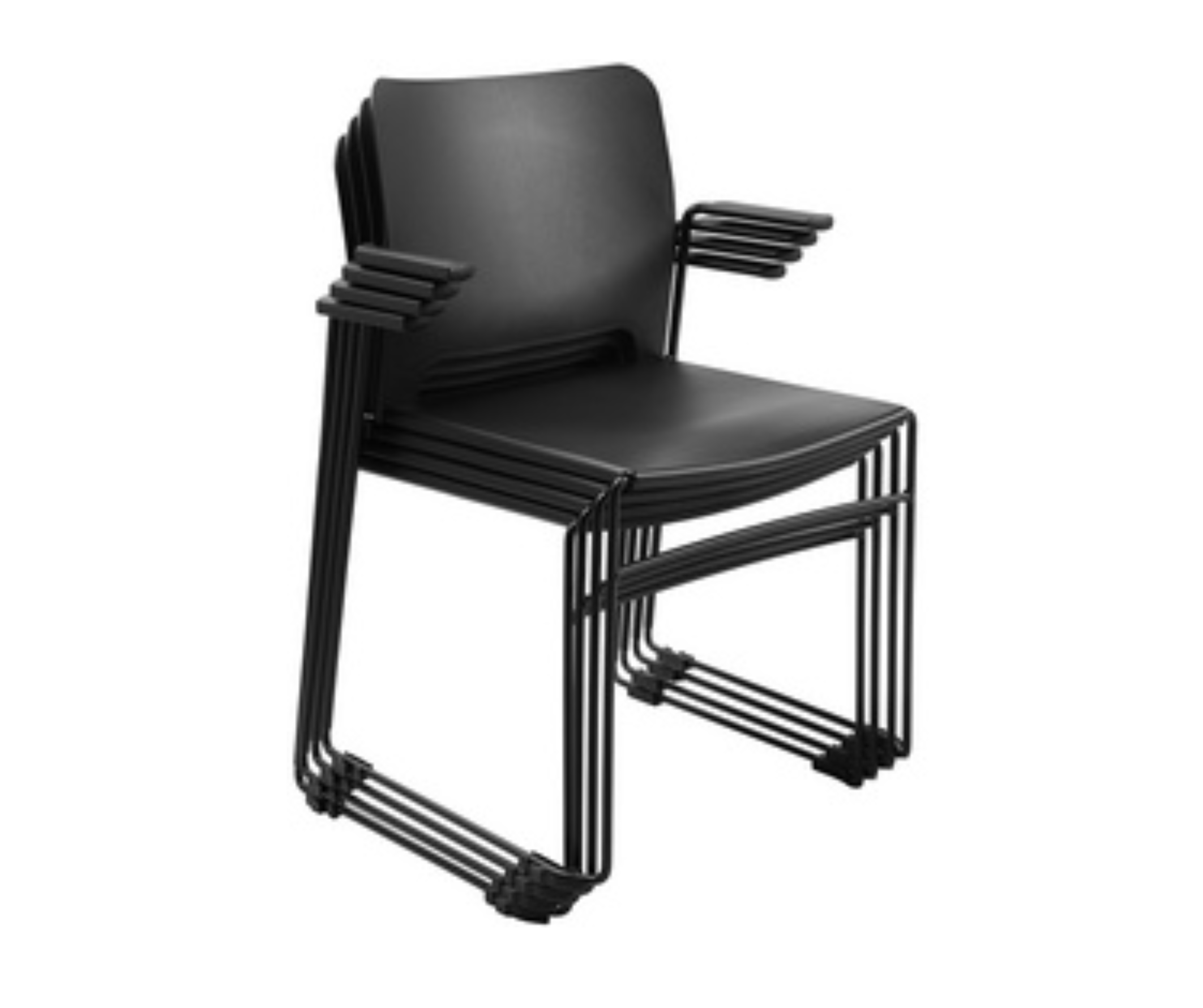 chaise-visiteur-visit-lite-noir-avec-accoudoirs-empilées