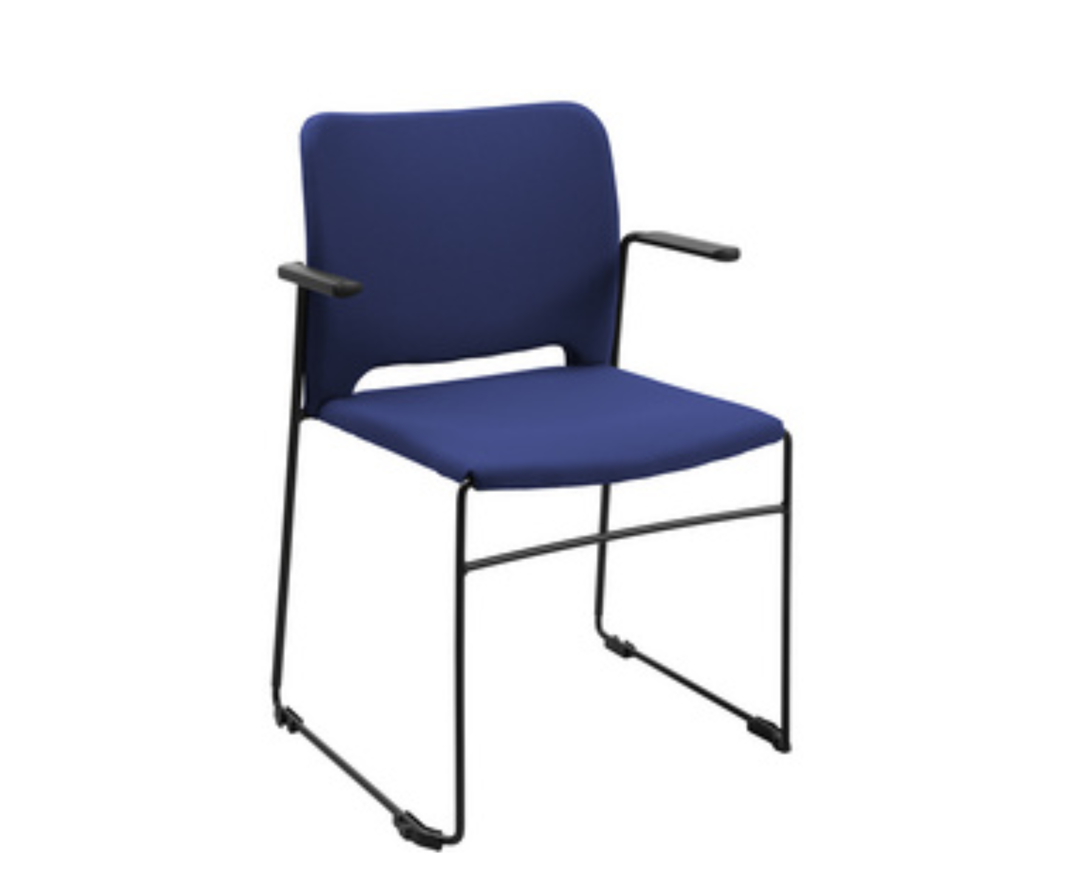 chaise-visiteur-visit-lite-bleu-rembourré-avec-accoudoirs