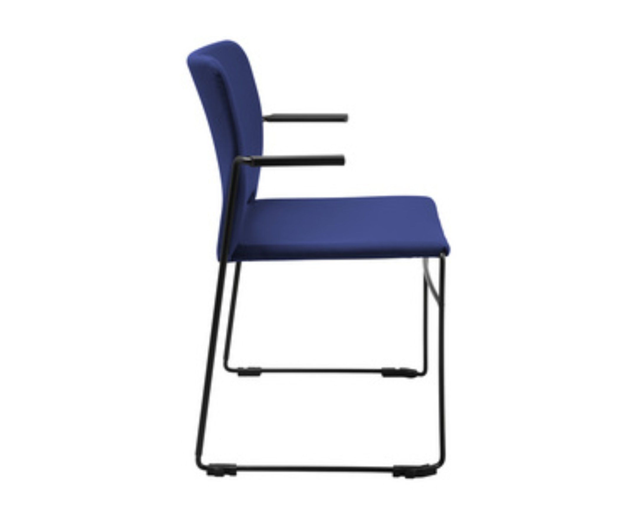 chaise-visiteur-visit-lite-bleu-rembourré-avec-accoudoirs-vue-de-côté