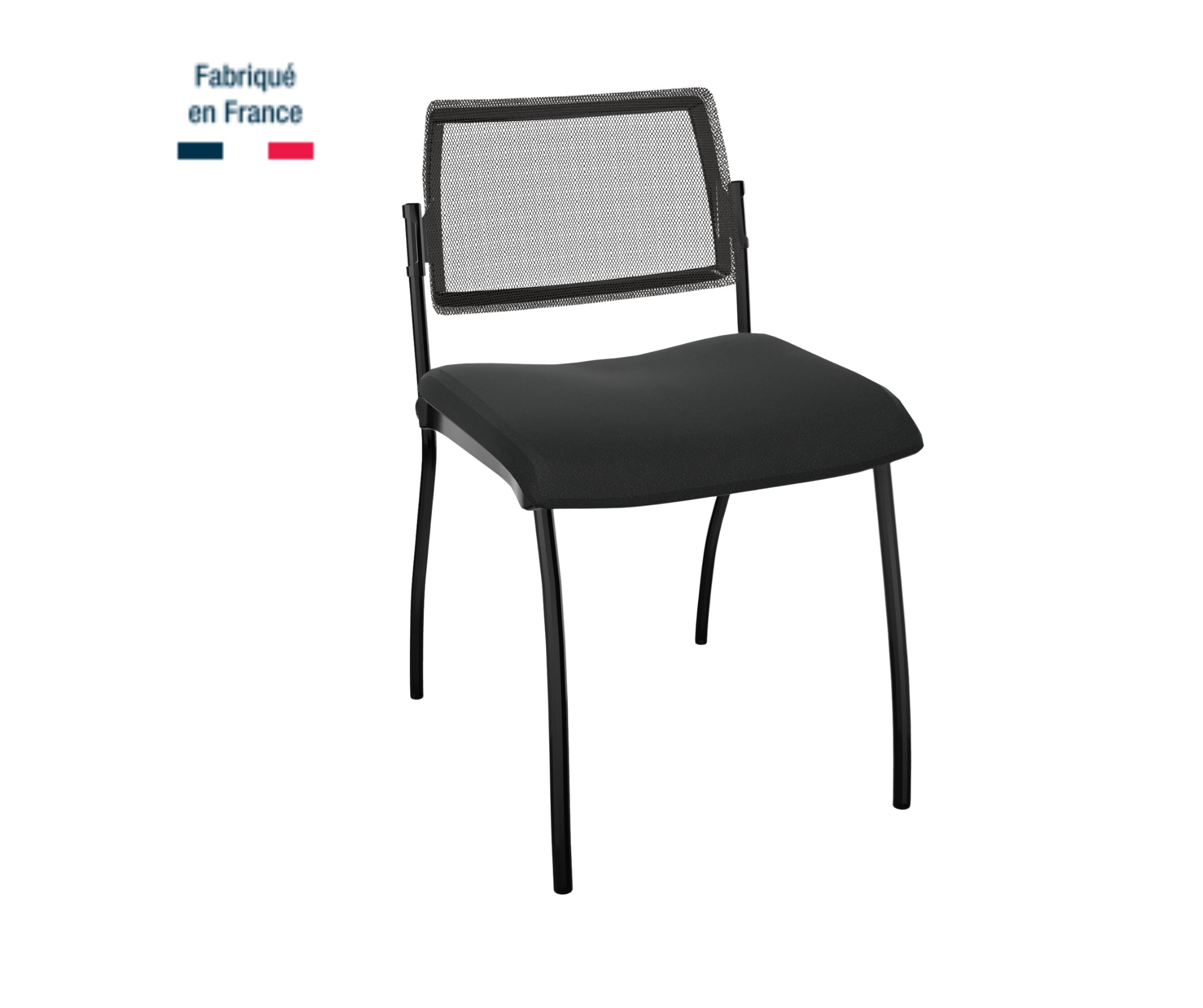 chaise-inventiv-dos-résille-noir