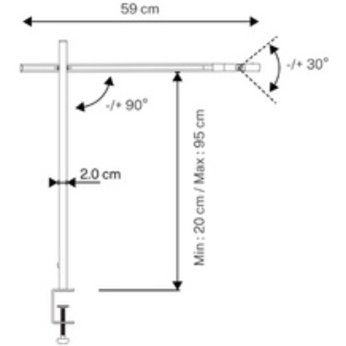 lampe-led-elite-lumino-schema-dimensions
