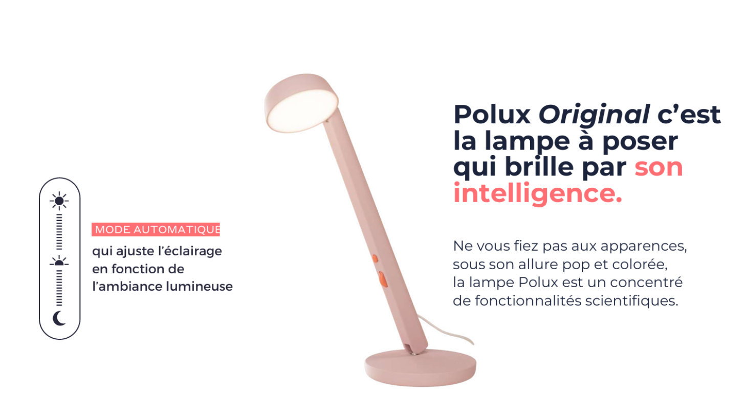 Mode automatique lampe Polux Original capteur lumiere ambiant