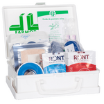 Contenu coffret premiers soins restauration FARMOR – matériels bleus détectables cuisine