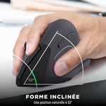 Position poignée de main souris verticale ergonomique Tnb – prévention TMS poignet