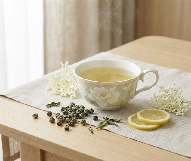 N°6 perle de jasmin thé vert tasse