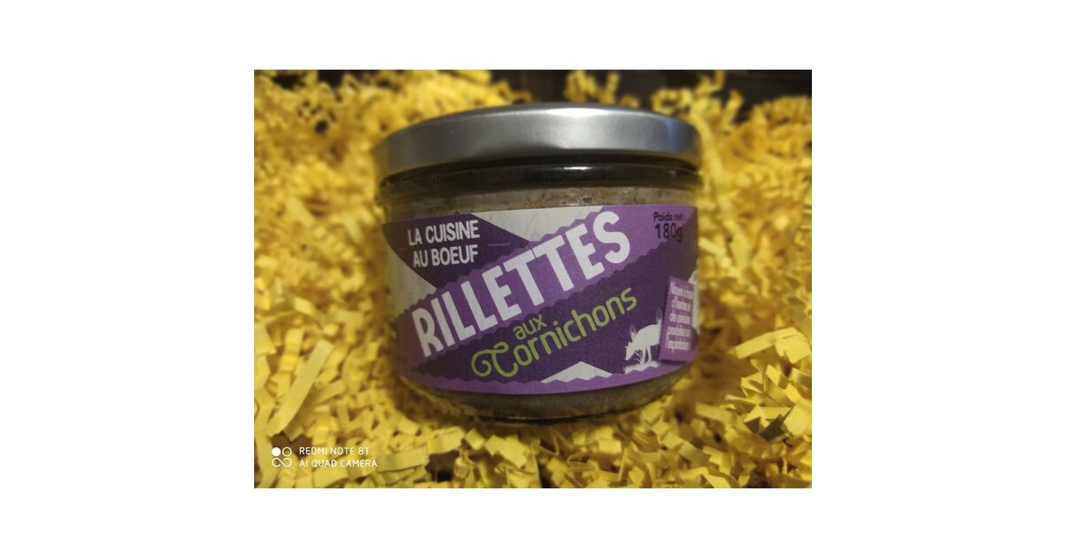 la cuisine au bœuf. La rillette de boeuf aux cornichons