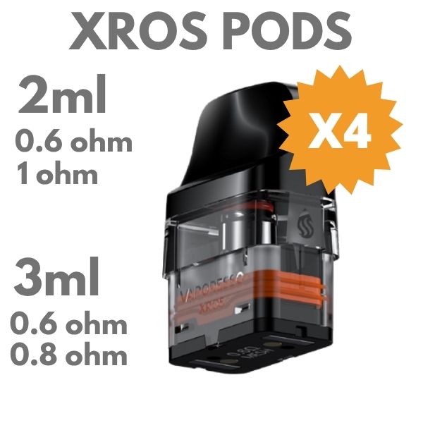 VAPORESSO - LOT DE 4 RESERVOIRS XROS PODS