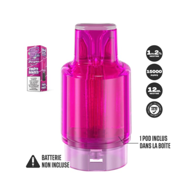 POD FUSION WPUFF FRUITS ROUGES - E-LIQUIDE/SEL DE NICOTINE - cazavape