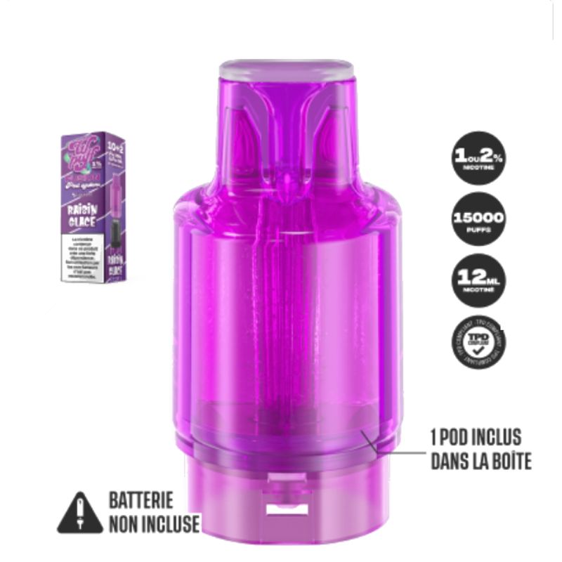POD FUSION WPUFF - Raisin Glacé - Infos