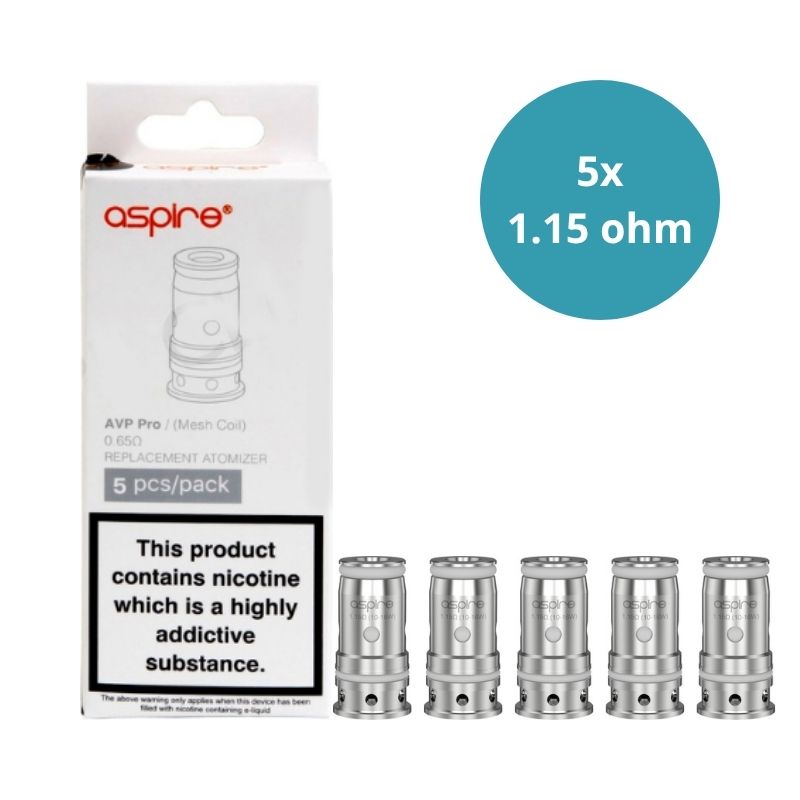 ASPIRE - 5xRésistances AVP PRO - 115 ohms