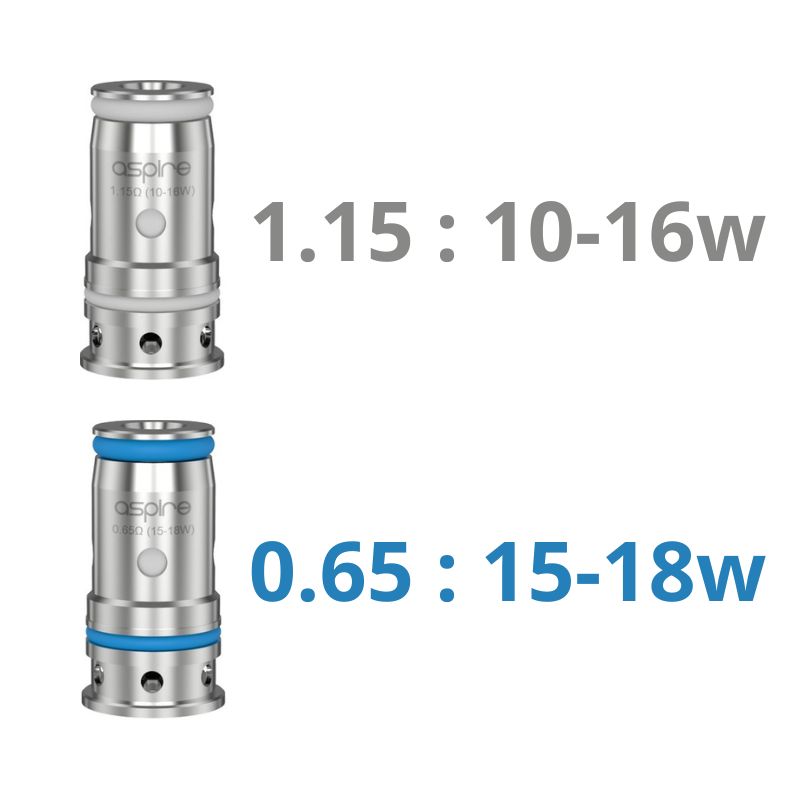ASPIRE - 5xRésistances AVP PRO - Réglages