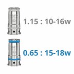 ASPIRE - 5xRésistances AVP PRO - Réglages