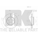 JEU DE DISQUE DE FREIN AVANT NK 2045142_