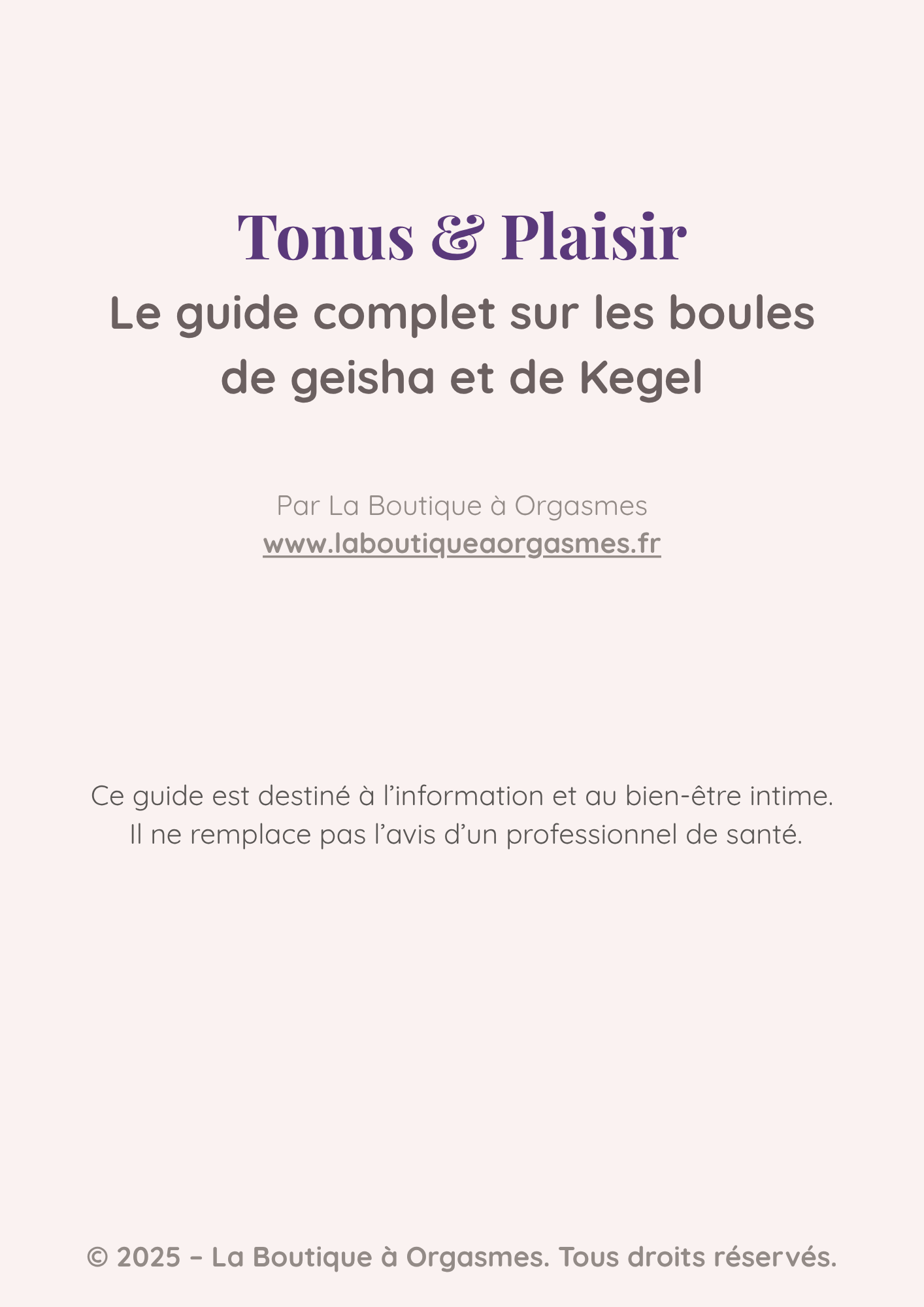 ebook Tonus &amp; Plaisir - Boules de geïsha et de Kegel (1)