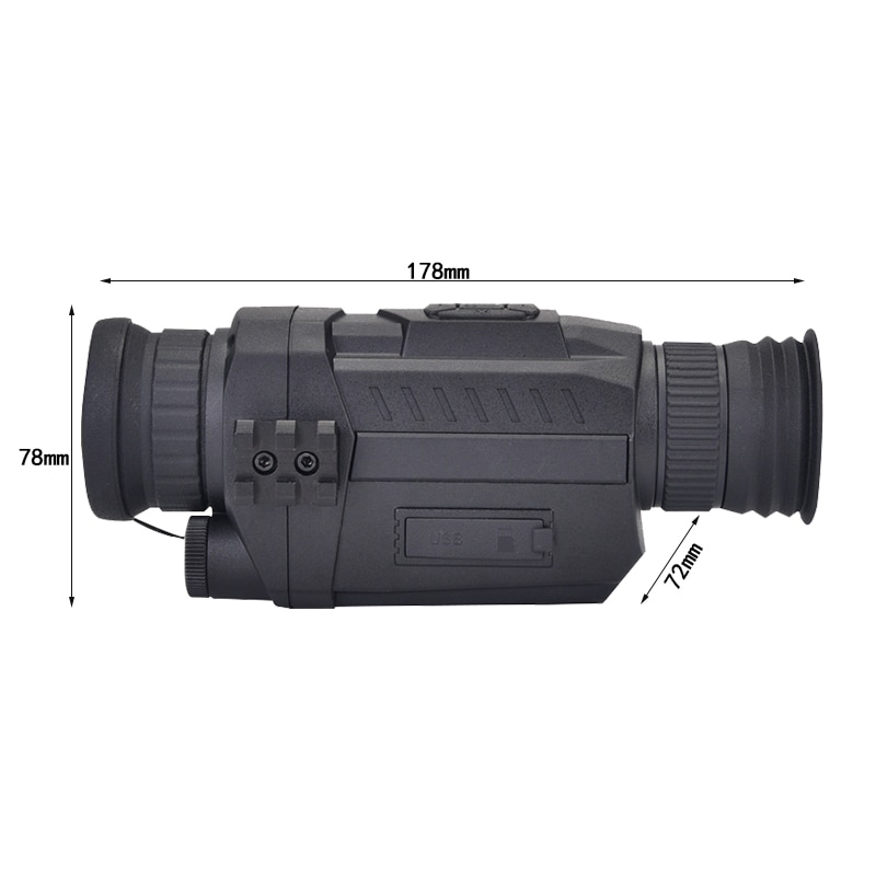 Dimensions of the digital night vision monocular