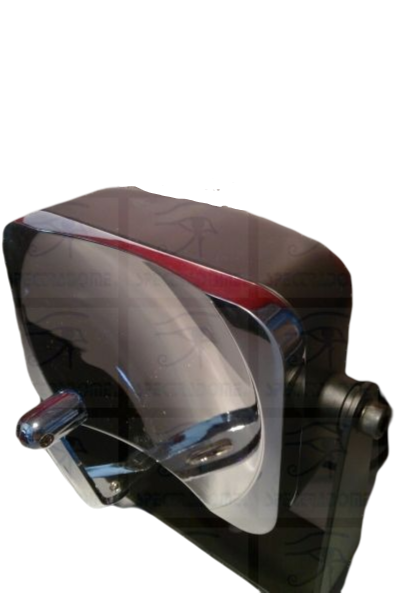 Compact parabolic microphone beneath a fabric cover on a vehicle
