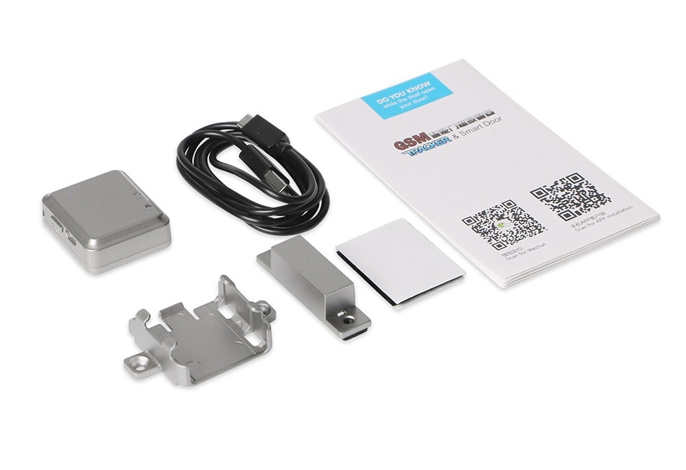 GSM opening detector with cable, mounts and instructions