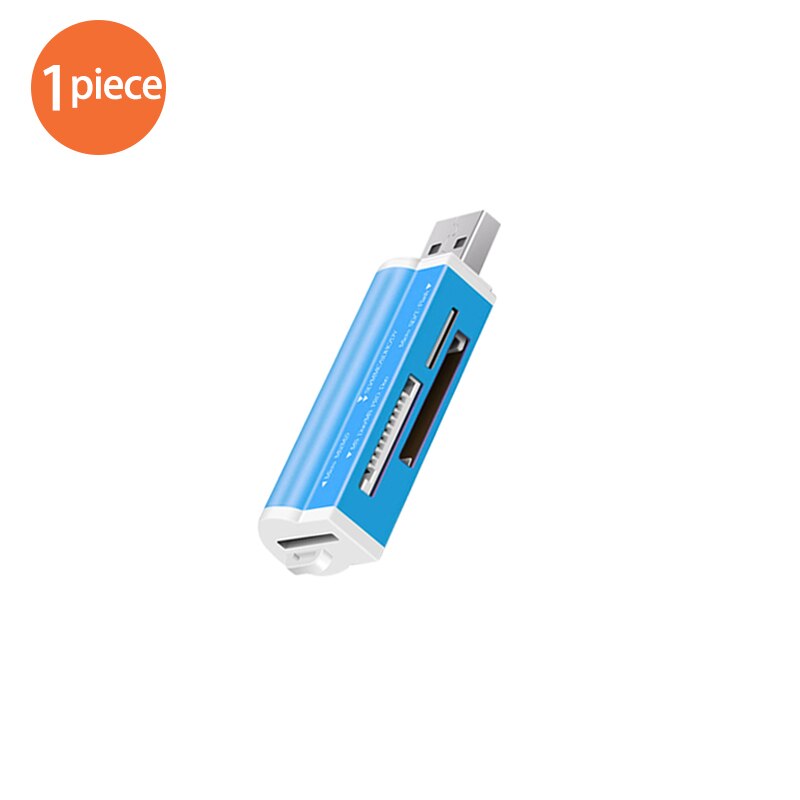 Blue USB memory card reader