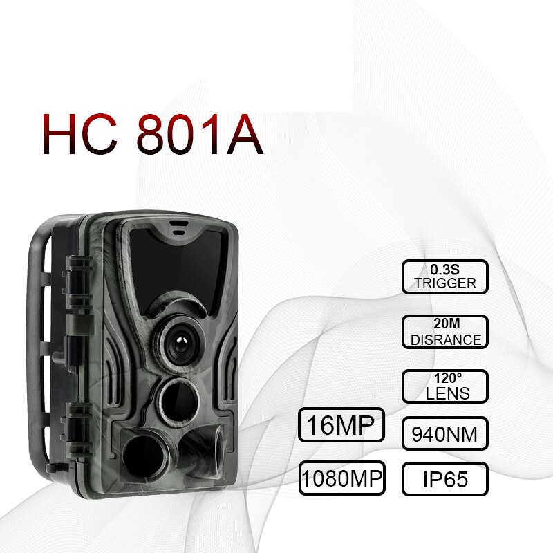 HC801A trail camera with illustrated functions