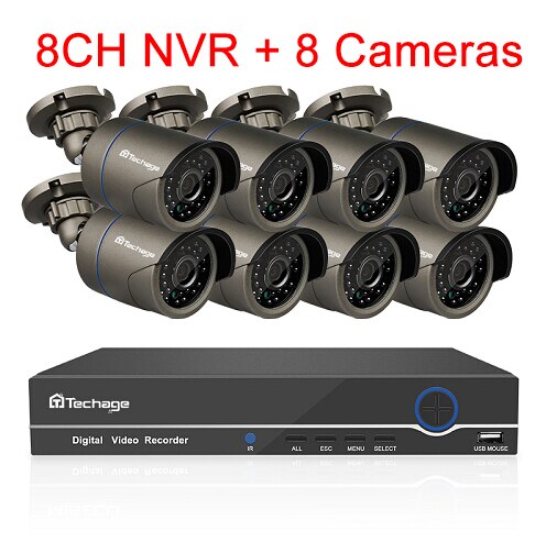 CCTV kit with eight cameras and recorder