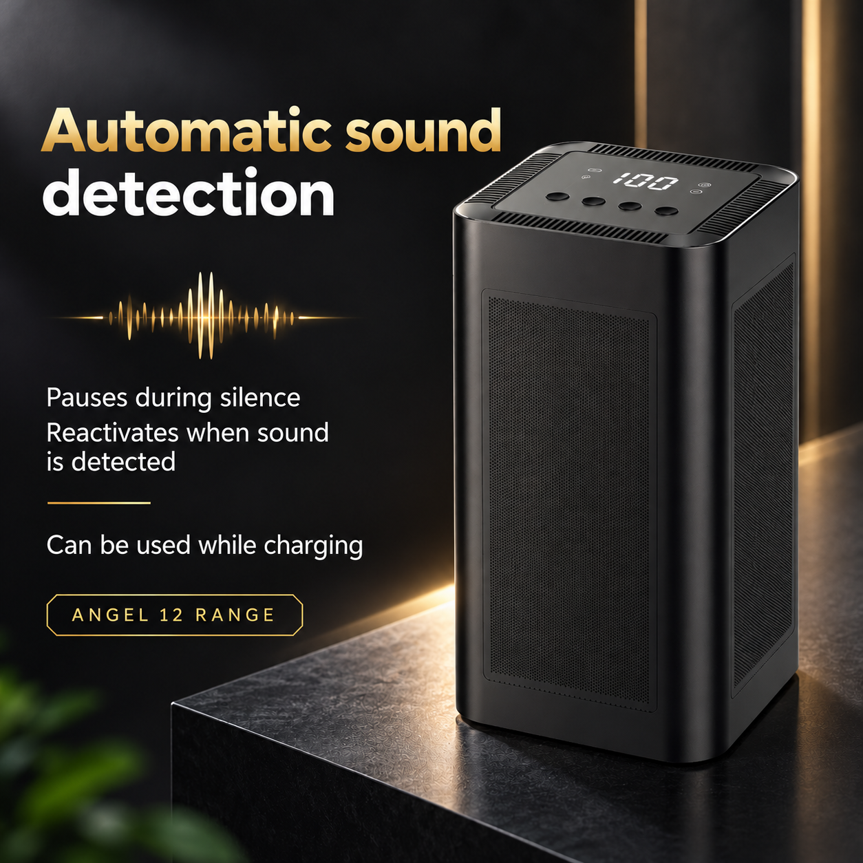 ANGEL 12 PRO ULTRA showing sound activation and operation while charging
