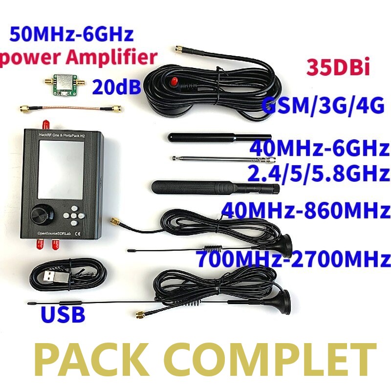 HackRF One R10 + PortaPack H2 Full Kit - Europe Connection