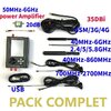 HackRF One kit with PortaPack, antennas, amplifier and cables