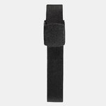Front view of the black belt buckle with hidden camera