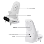 Ports and fan of the charging station with hidden camera
