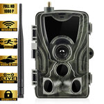 Camouflage 4G GSM trail camera with antenna and lens